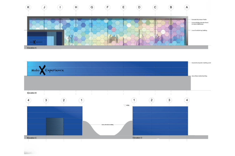 Planning graphic for the Motocross Experience Centre