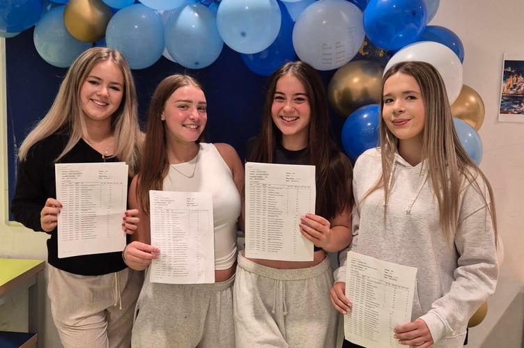 Abbie Murchie, Jess Simmons, Isla McAllister and Emilee Evans