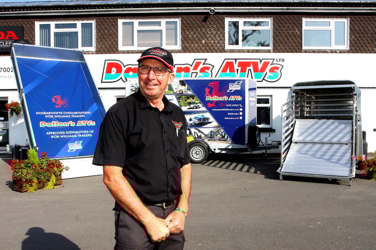 John Dalton at Dalton’s ATVs, Talsarn, which will now stock Ifor Williams Trailers across Mid and West Wales.