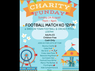 Get down to charity match and funday in Brecon this Sunday!