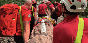 Double injury in rescue team waterfall callout