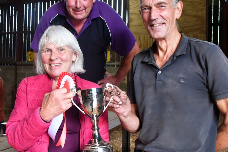 Spudtacular Cup winners Karen and Andrew Jenner, with Rob Powell looking on