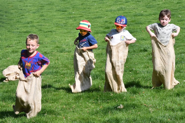 Boys Sack Race, Children`s Sports