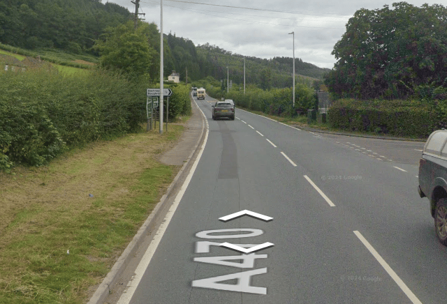 A470 from Llyswen to Llansteffan closed due to collision