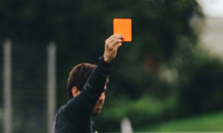 Two Knighton players and both side's coaches were sent off