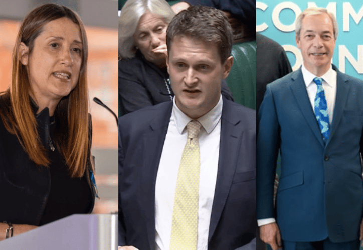 Jane Dodds MS, David Chadwick, Nigel Farage