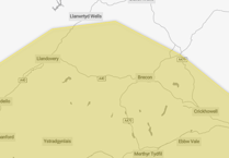Yellow weather warning issued for Brecon and surrounding areas