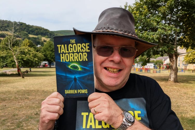 Author Darren Powis with his novella, The Talgorse Horror