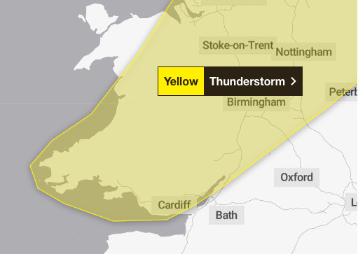 More weather warnings issued for thunderstorm over Wales