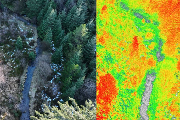 Drones have helping guide restoration work along river