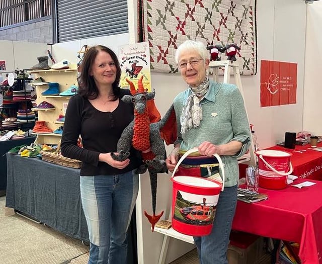 Crocheted dragon and quilt raise over £5,000 for charity