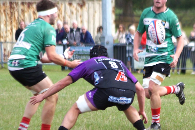 Vice captain Ioan Edwards creates space for his teammates