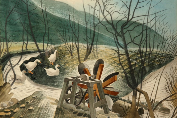 Eric Ravilious - The Waterwheel, 1938