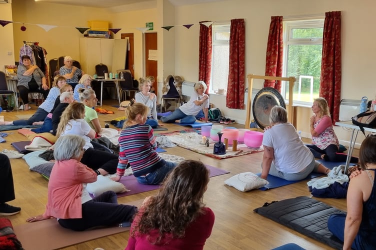 WI members from across Powys Brecknock took part in a day of wellness, mindfulness, and movement