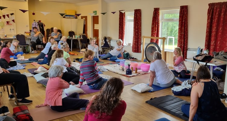 WI members from across Powys Brecknock took part in a day of wellness, mindfulness, and movement