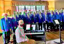 Builth Male Voice Choir serenades guests at Llangoed Hall