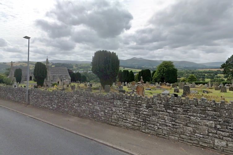 Fewer people are being buried in Powys council-run cemeteries. Pictured is Brecon Cemetery