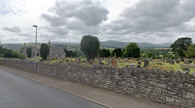 Fewer people are being buried in Powys council-run cemeteries. Pictured is Brecon Cemetery