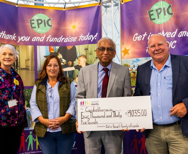 Colin’s party raises £4,000 for cardiac ward