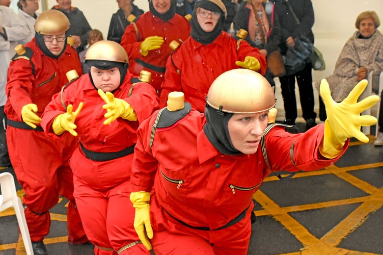 There were performing robots from Hi Jinx inclusive theatre group