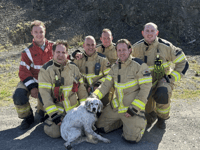 Llanwrtyd Fire crew rescues dog, Luca, and reunites him with owner