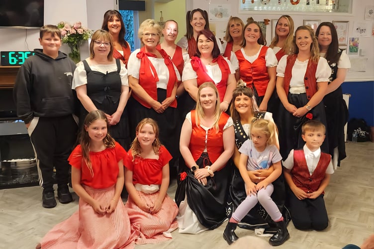 Cast members from Llandrindod Wells Theatre Company performed songs from their 'Step in Time' show for residents at Wylesfield Care Home
