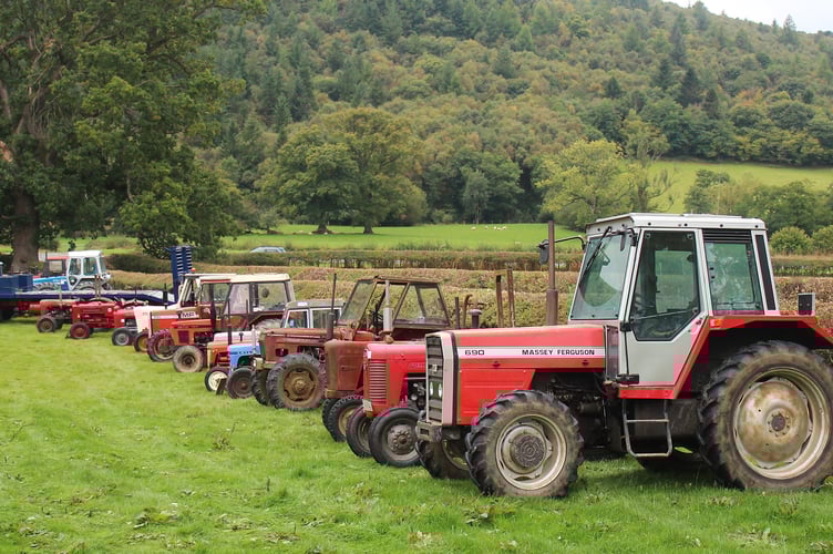 A line up of tractors