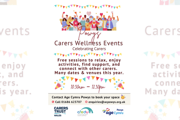 Carers in Powys can take time to relax and connect at free wellness sessions organised by Age Cymru Powys