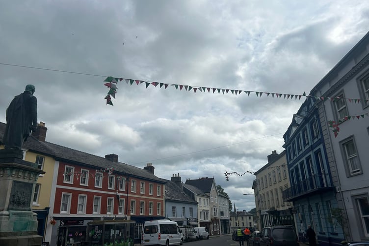 The bunting along the Bulwark has seen better days