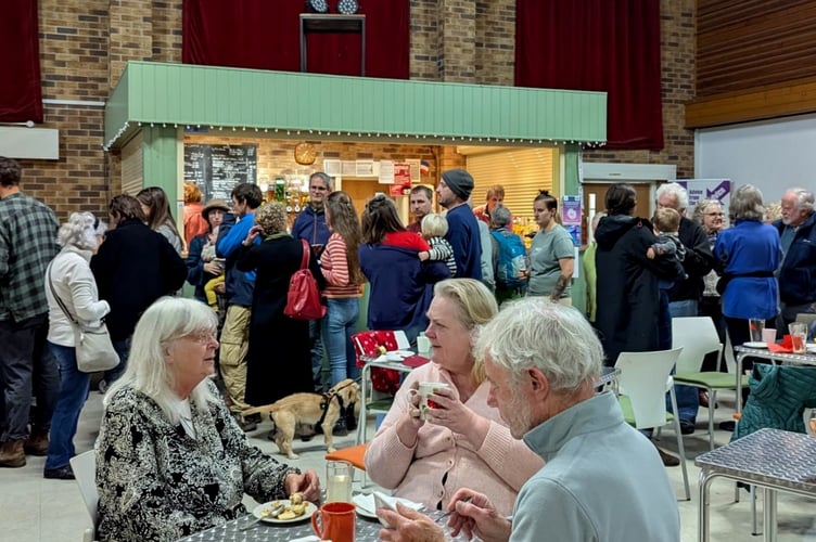 Crowd in bar and cafe area