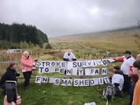 Stroke survivor raises £2,000 for charity with Pen y Fan climb