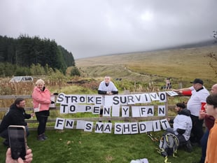Stroke survivor raises £2,000 for charity with Pen y Fan climb