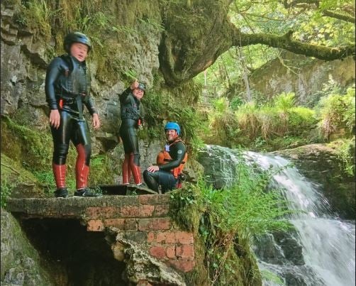 An outdoor session at Ysgol Antur Cwm