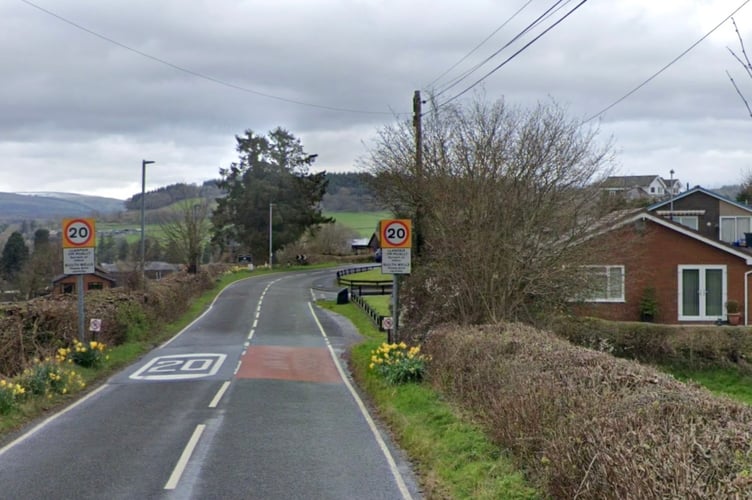 The stretch of road up to the 20mph speed limit on the outskirts of Builth Wells will be the subject of a consultation to bring in a 40mph limit there