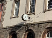 Brecon Guildhall clock still undergoing repairs