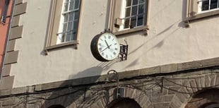Brecon Guildhall clock still undergoing repairs