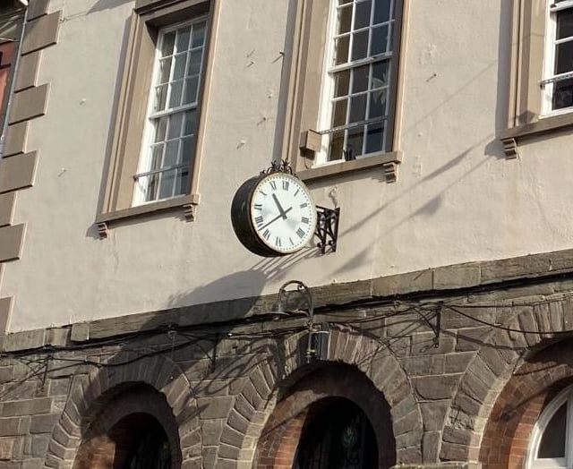 Brecon Guildhall clock still undergoing repairs