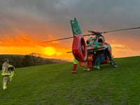 Walker airlifted to hospital after 40-metre fall at waterfall