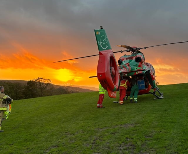 Walker airlifted to hospital after 40-metre fall at waterfall