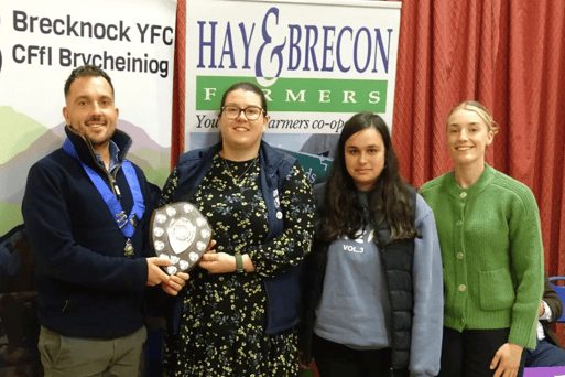 Pontfaen YFC members at the Brecknock YFC AGM
