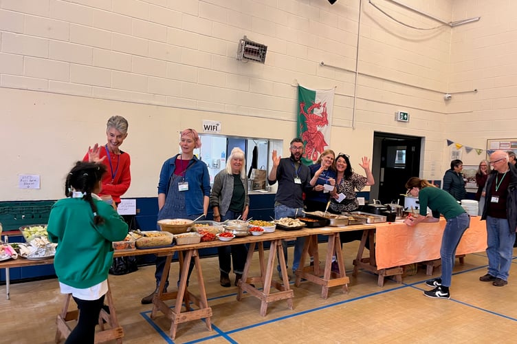 Guests and volunteers came together at Llangynidr’s fifth Refugee Welcome Day