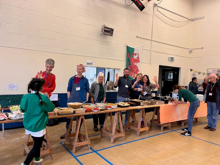 Guests and volunteers came together at Llangynidr’s fifth Refugee Welcome Day