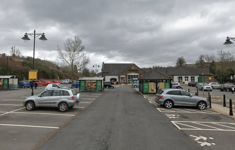 The incident took place in the car park of Brecon Morrisons