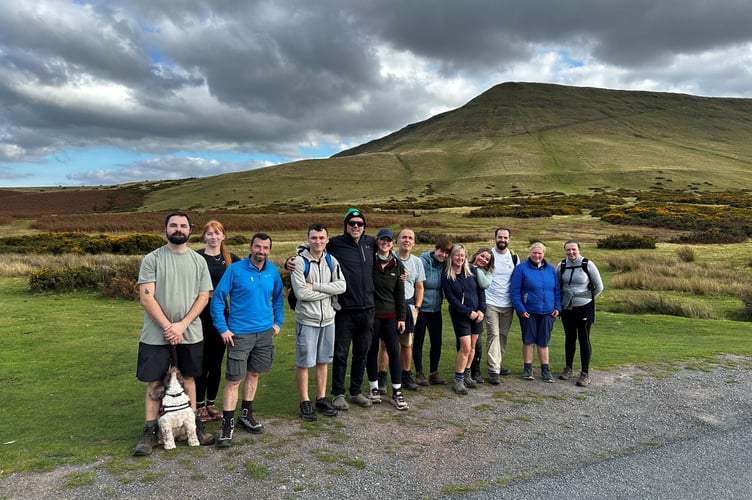 The team from The Old Railway Line Garden Centre took on an 11-mile hike
