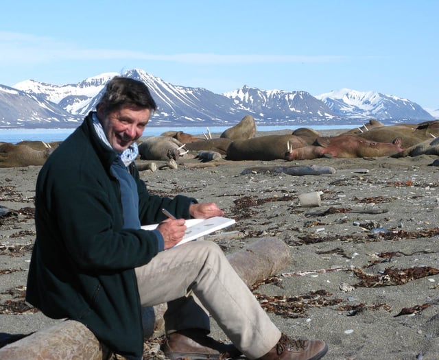 Watercolour painting demonstration at Erwood centre