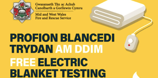 Free electric blanket testing at Powys fire stations