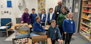 School donates to Brecon Food Bank for Harvest Festival celebrations