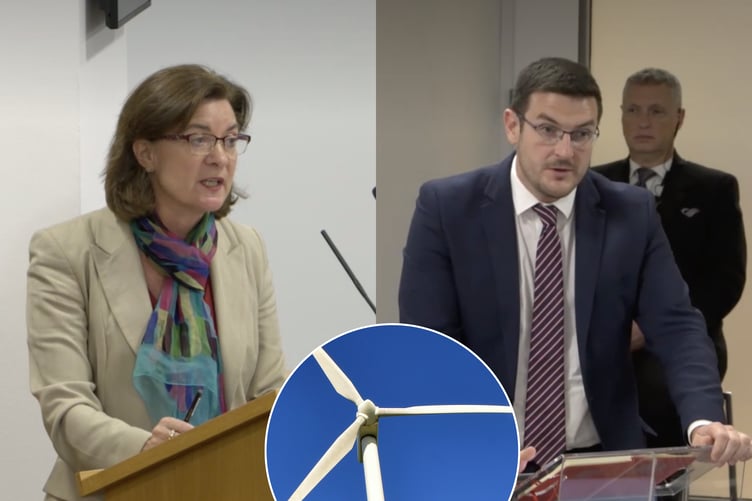 Powys will play a part in Wales’ renewable energy drive, says First Minister Eluned Morgan, amid debate over onshore wind farms with James Evans MS