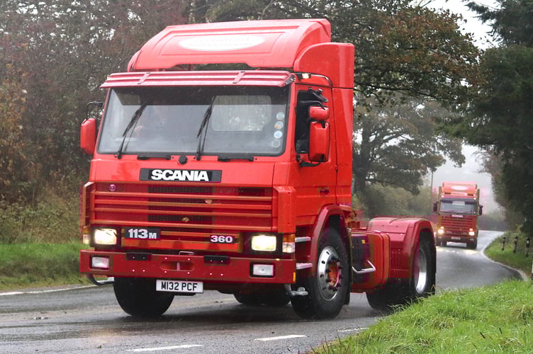 A pair of Scanias of local building contractor D J Bright of Knighton