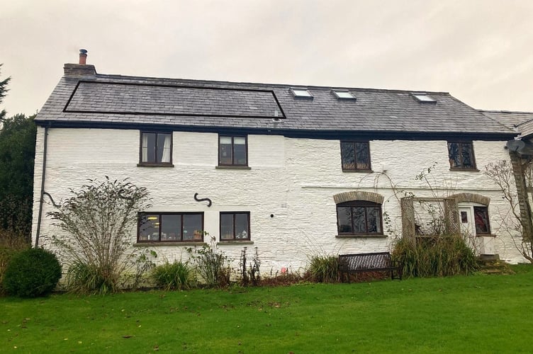 Park Farm House, showing where solar panels would have gone